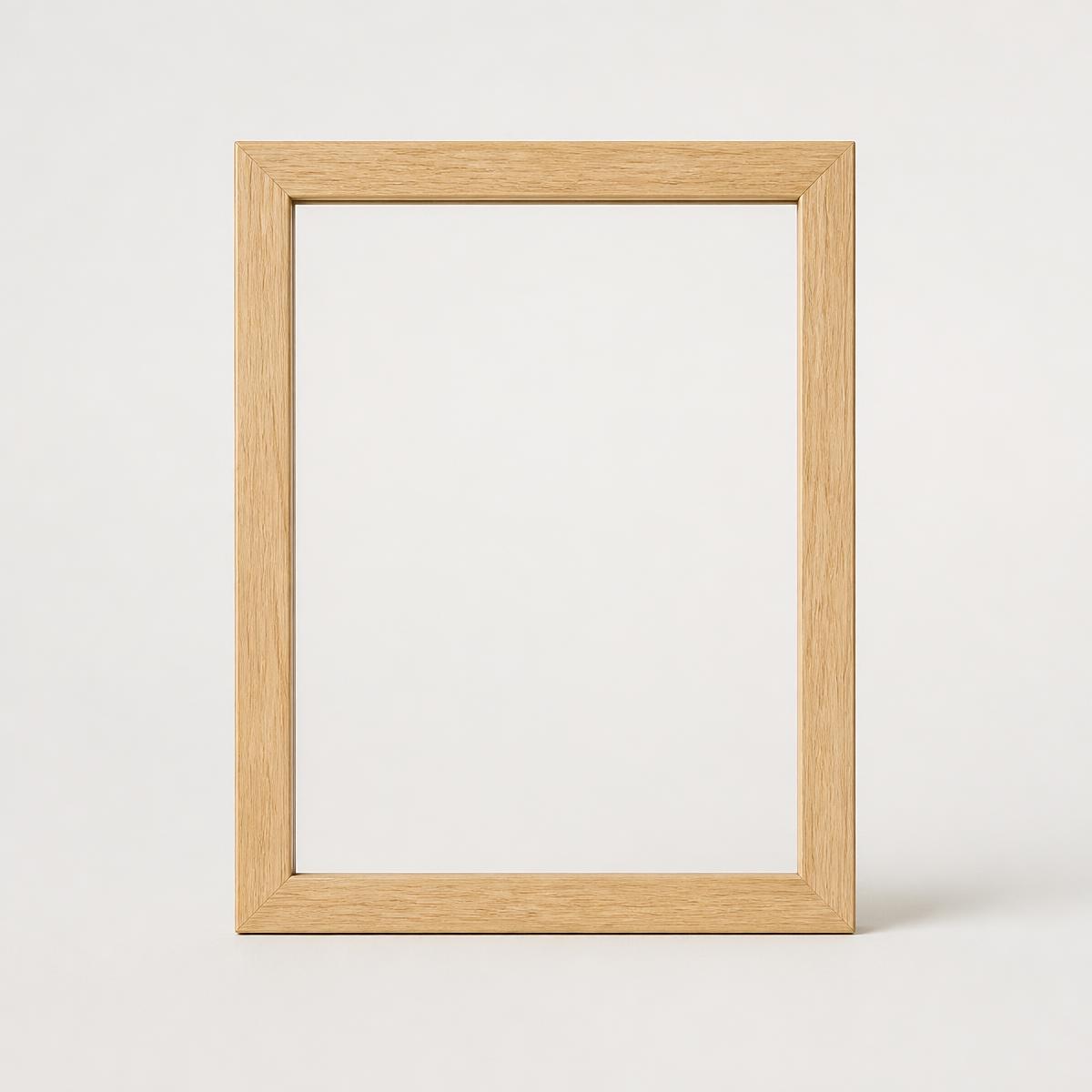 Placeholder photo of a plain wooden art display frame